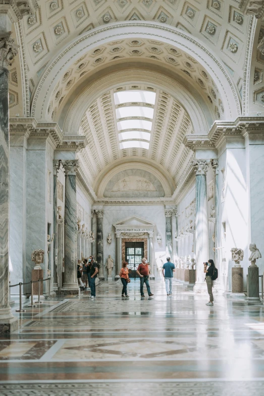 an ornately decorated lobby in a museum