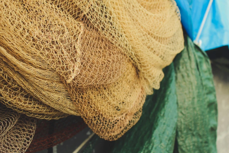 many nets and bags that are being used for crafts