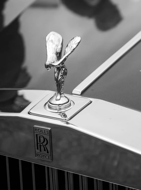 the emblem of an automobile is shown on the front of it