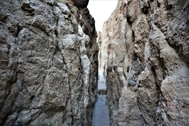 the stone walls that are parallel to each other make an interesting look