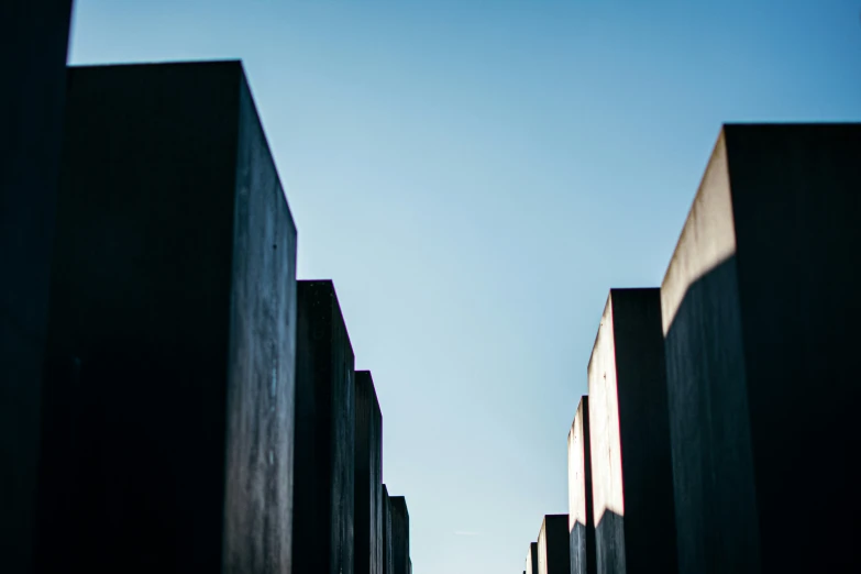 an alleyway that has been lined with buildings