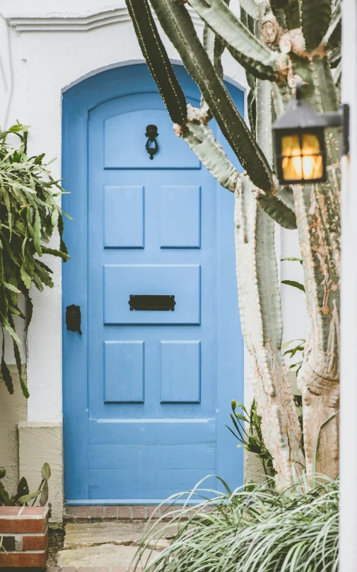 a large door in a very cute house