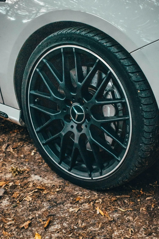 the rims on a sports car are showing some weather