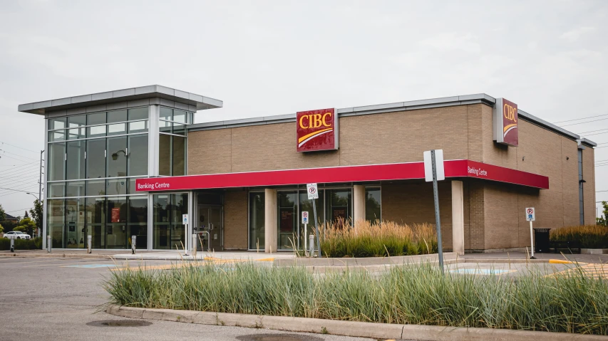 a fast food restaurant with a big front window