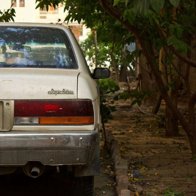 a car that is parked on the side of the road