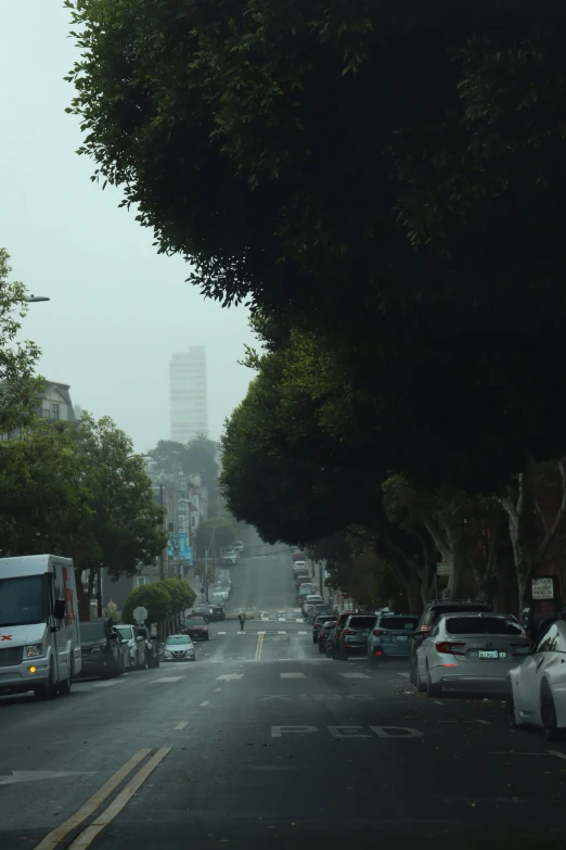 a view down a long street during the day