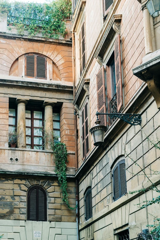 some very old looking buildings in the city