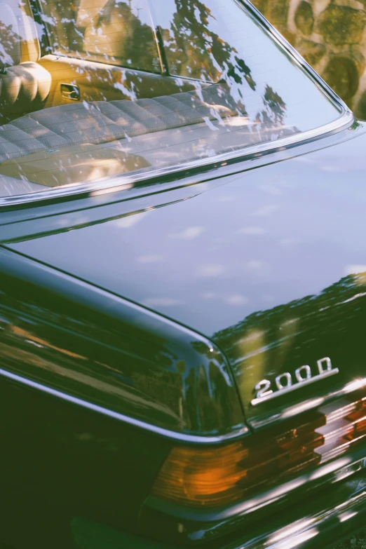 this is an image of a black car with the word lion written on it