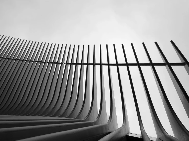 the wall and railings in this modern building