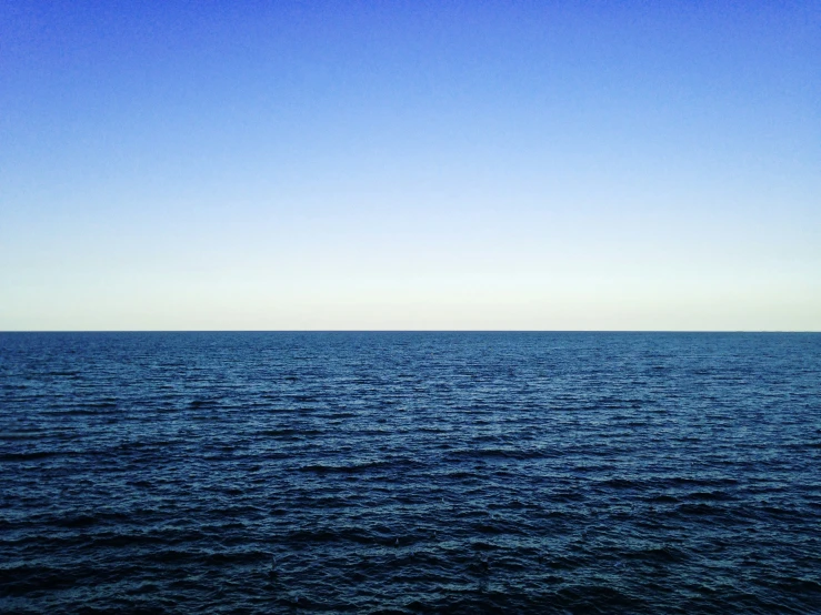 blue water of ocean is almost dark blue