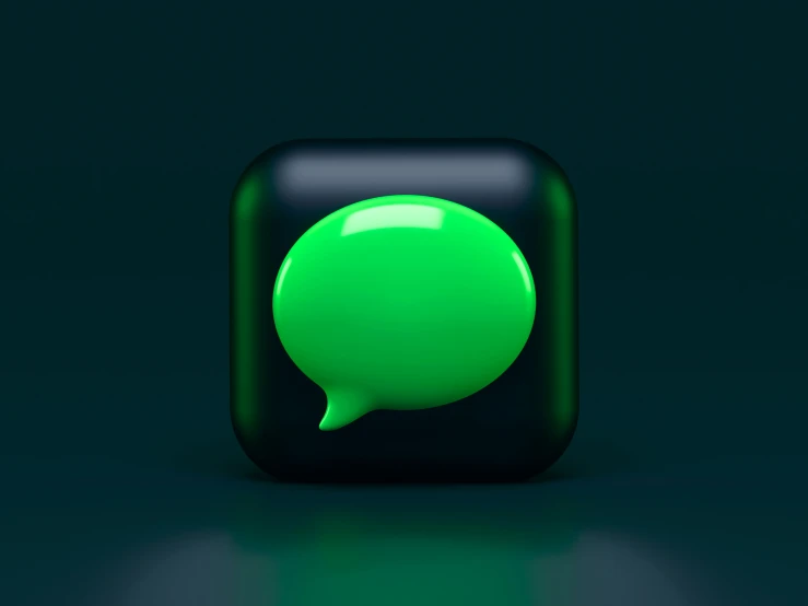 an image of a green icon on a dark background