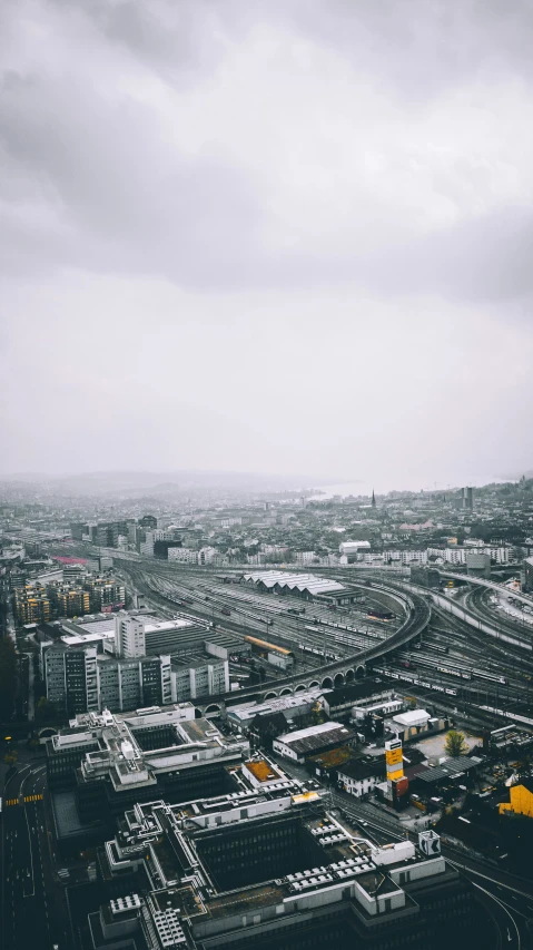 the view from the top of a tall building