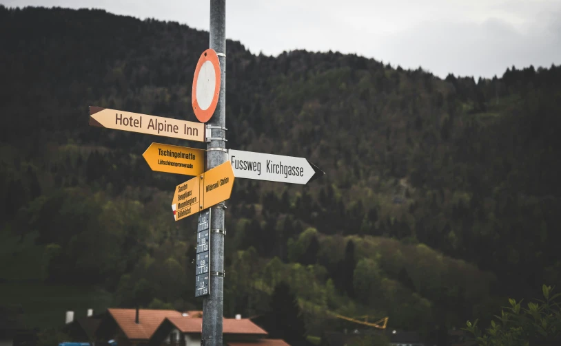 the sign points us in the direction of the nearby area