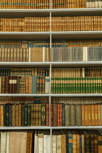 a bookshelf full of old books full of books