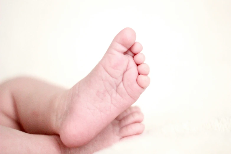 closeup of foot showing small, short toes