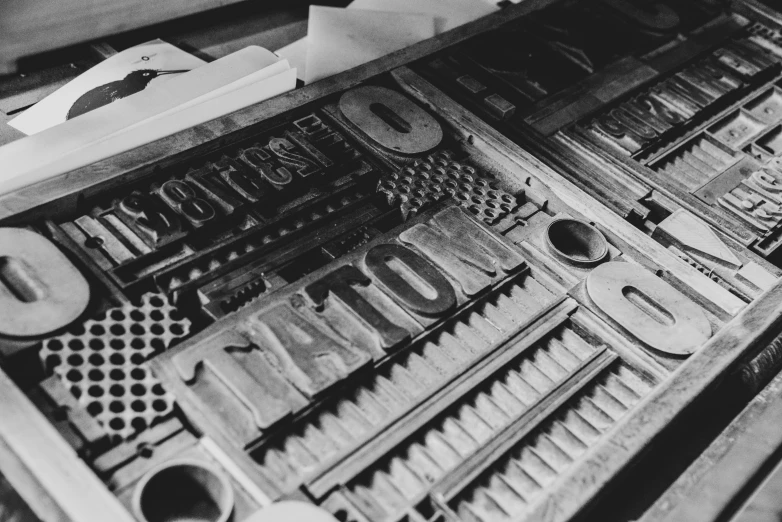 a very nice old type typewriter with several keys