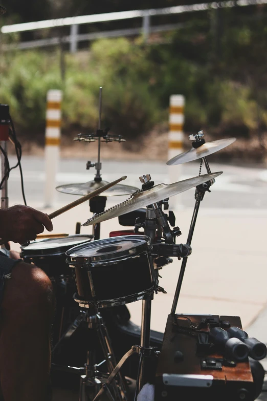 an image of a man with drums on stage