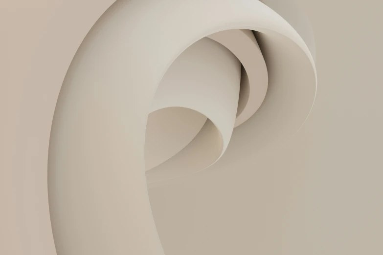 an art piece with large wavy curves on top