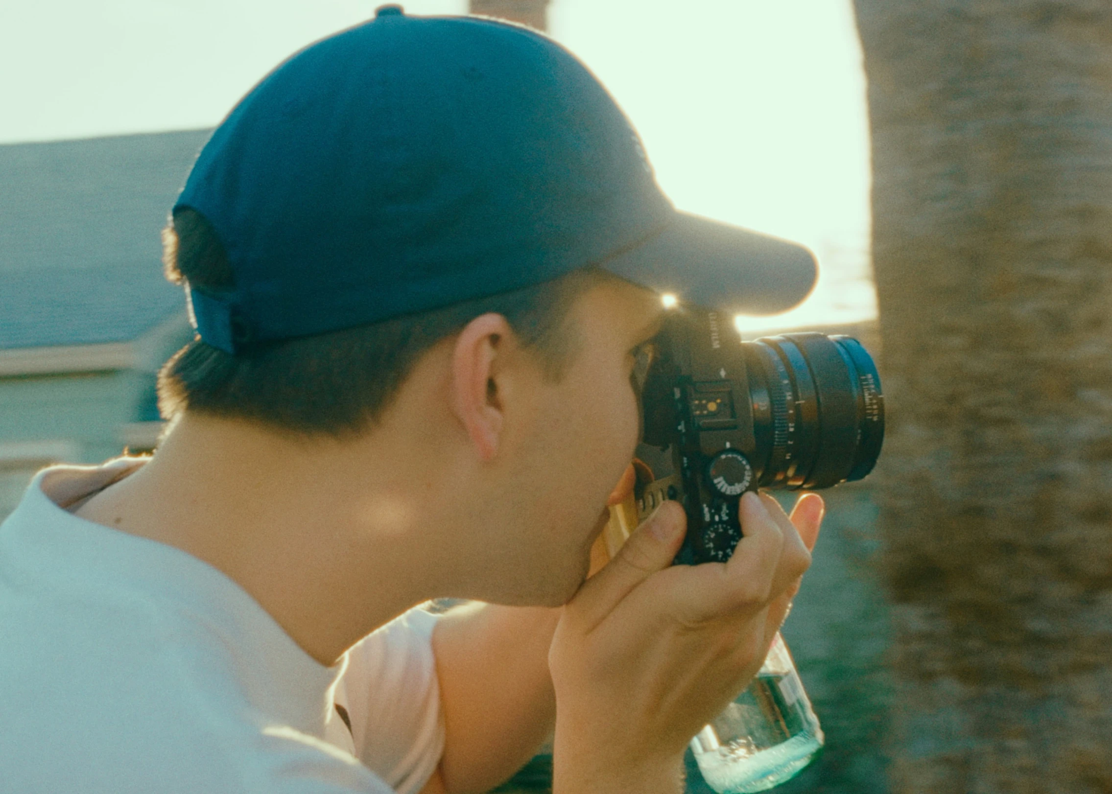 a man taking pictures with his camera