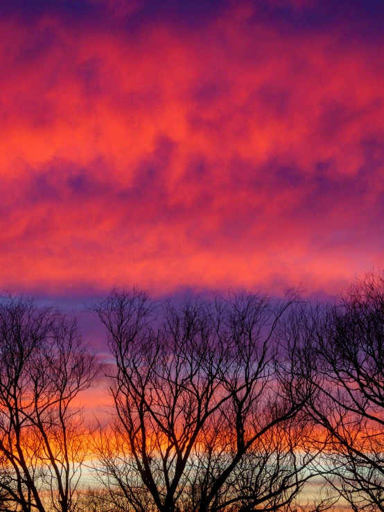 pink sky with some clouds in the background