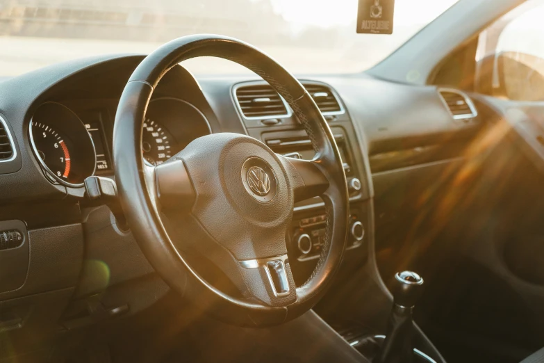 a driver's cockpit in the dashboard of a car