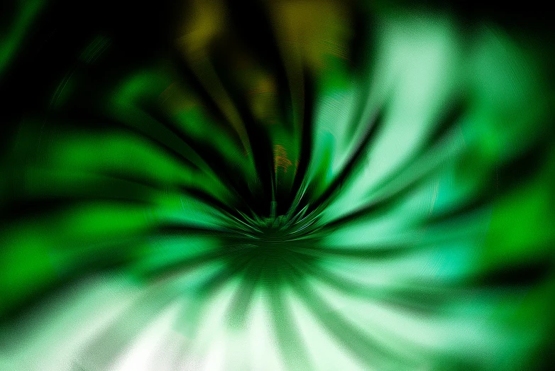 green and white artwork that is very abstract