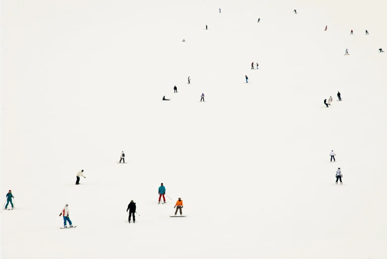 many people are on a ski hill or ski slope