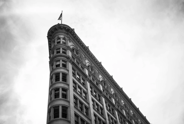 a very tall building with a clock on top