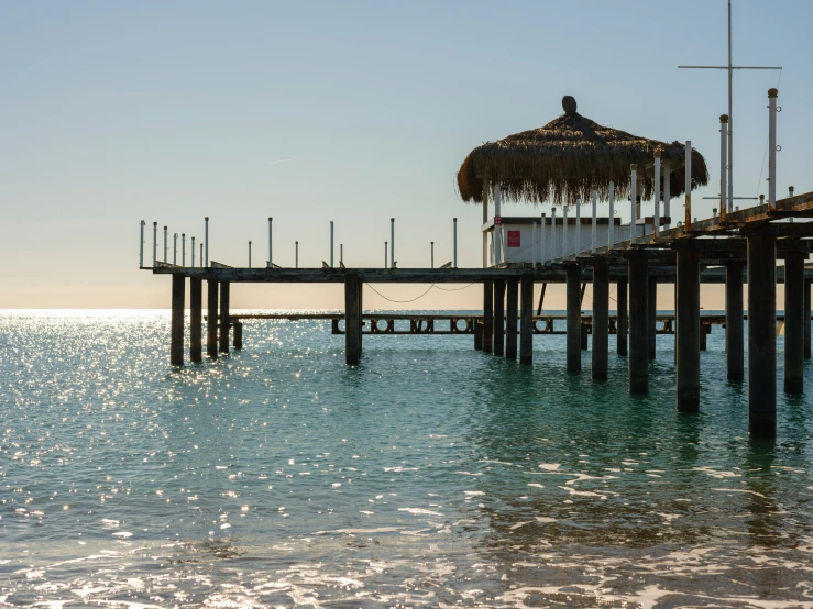 there are some piers that connect to the ocean