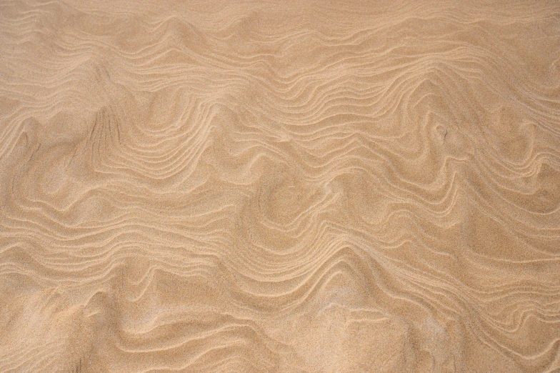 sand dunes make an interesting pattern on top of it