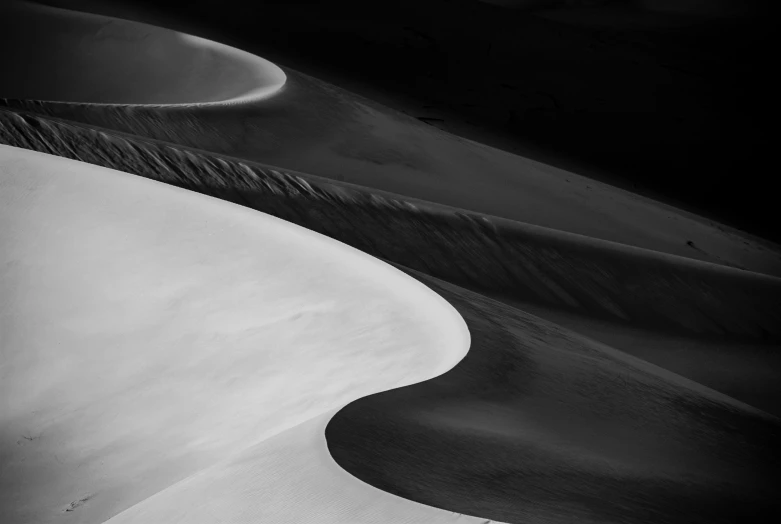 the white dunes have waves at each side