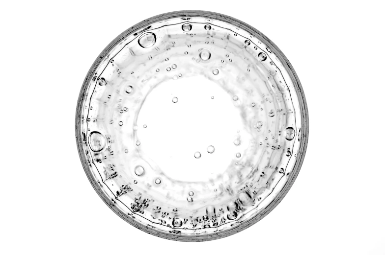 water droplets on a plate with white background