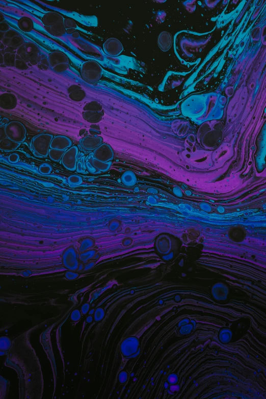 psychedelic psychedelic psychedelic painting with blue, purple and black swirling fluid