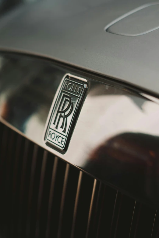 the emblem on the grill of an expensive car