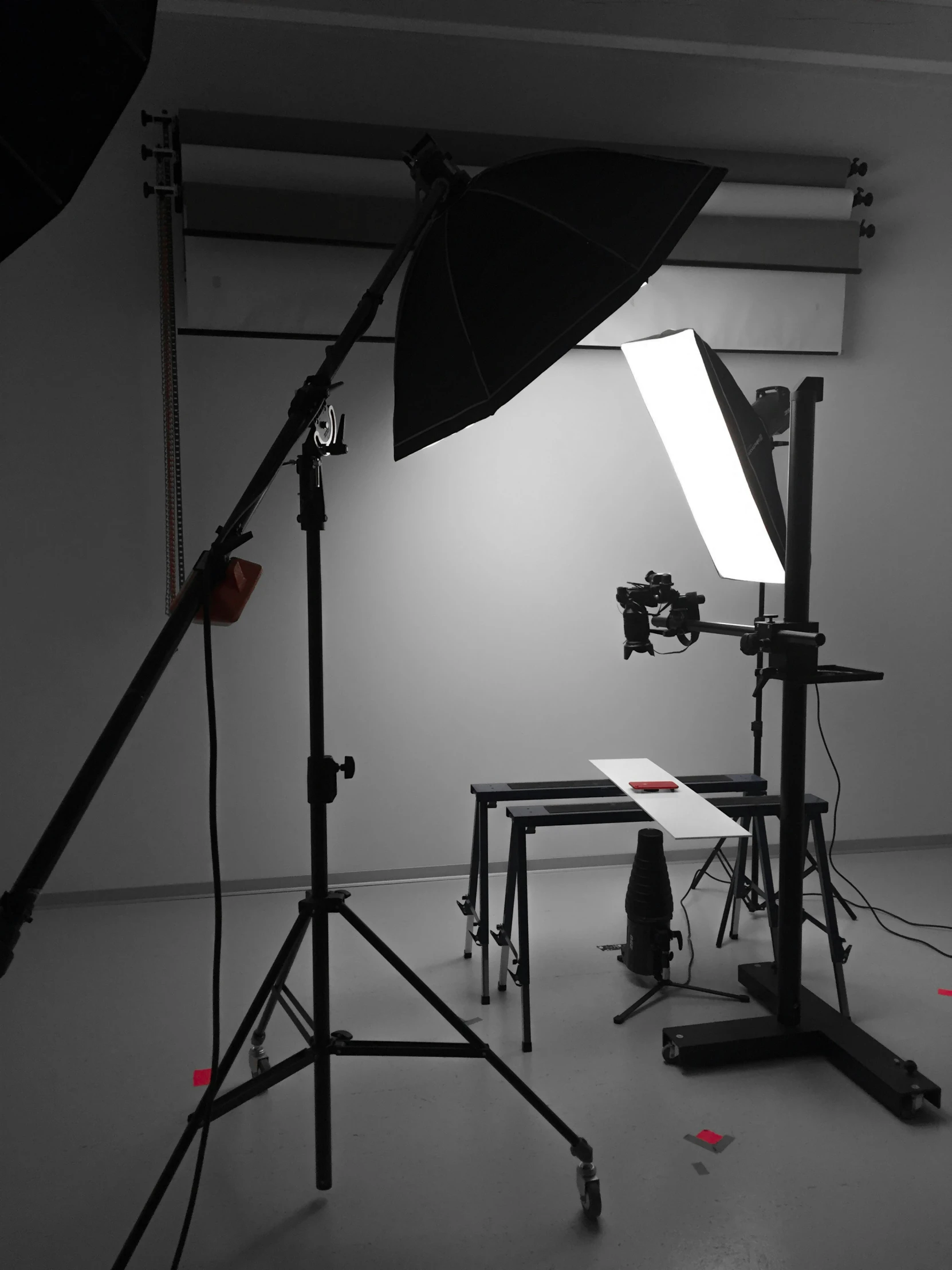 a pography studio with the lighting up for a shoot