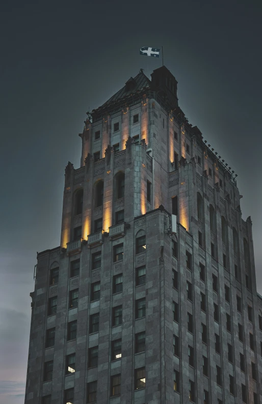 a large building with a cross on top