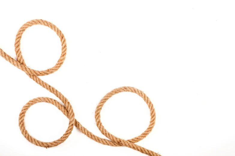 a string with two looped ends on a white background