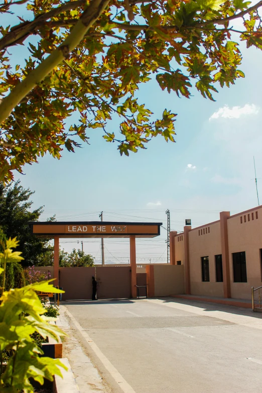 the exterior of the college with large sign