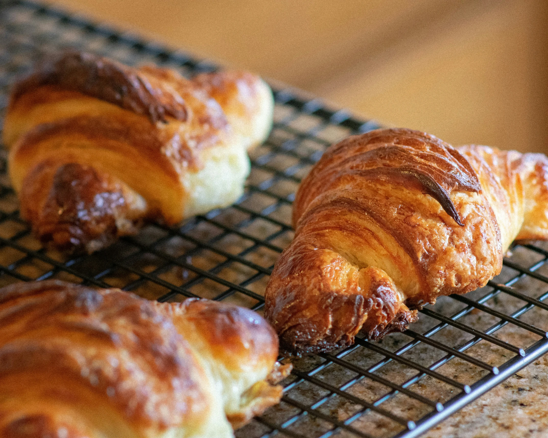 small pastries are on top of the rack