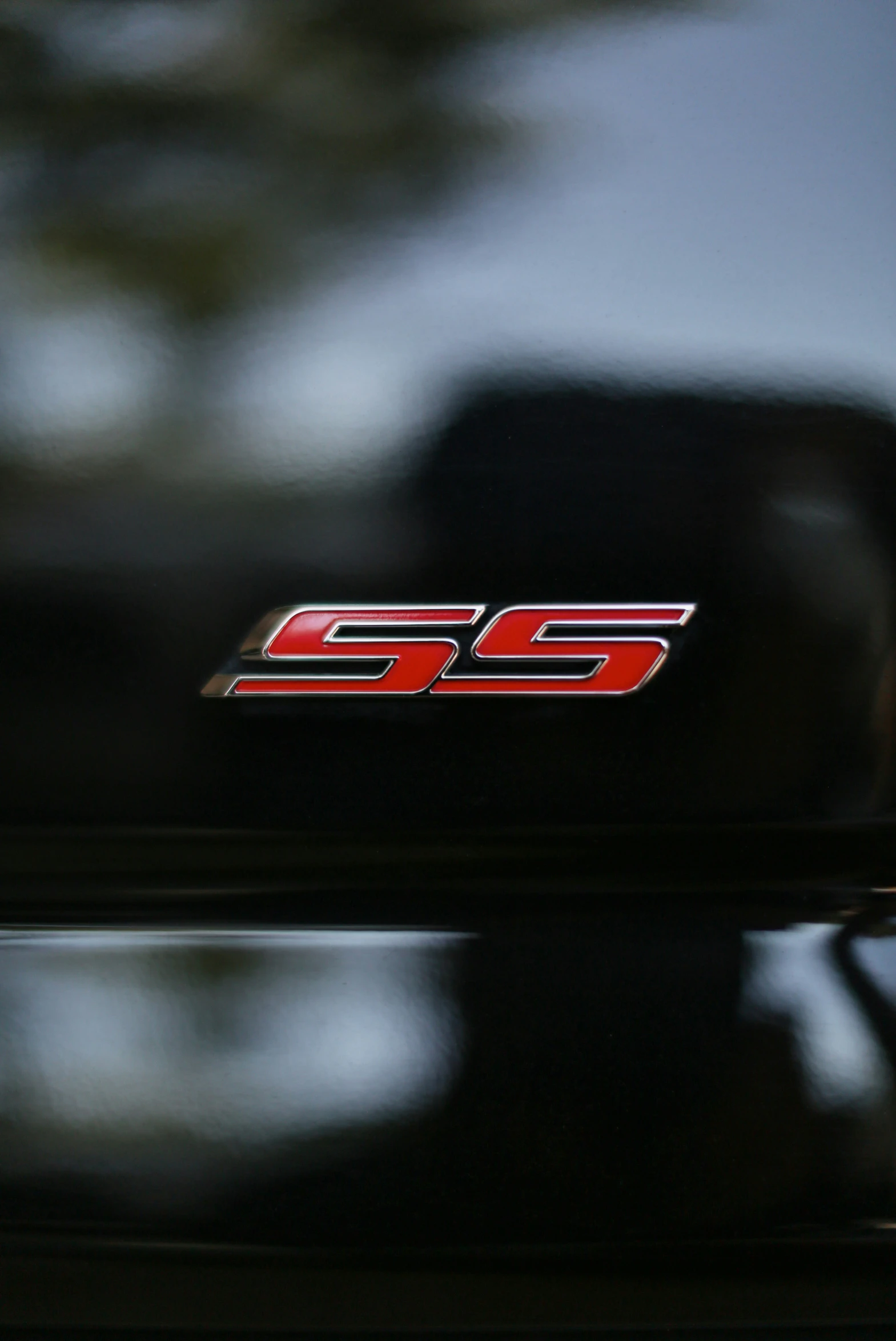 a close up of the emblem of a sports car