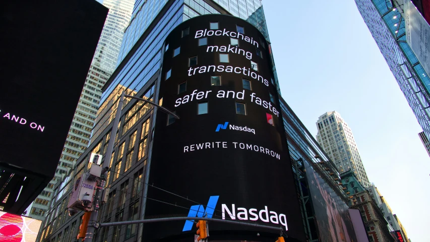 the skyscrs of times square in new york city