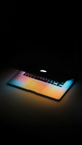 illuminated iphone sitting on the floor lit up