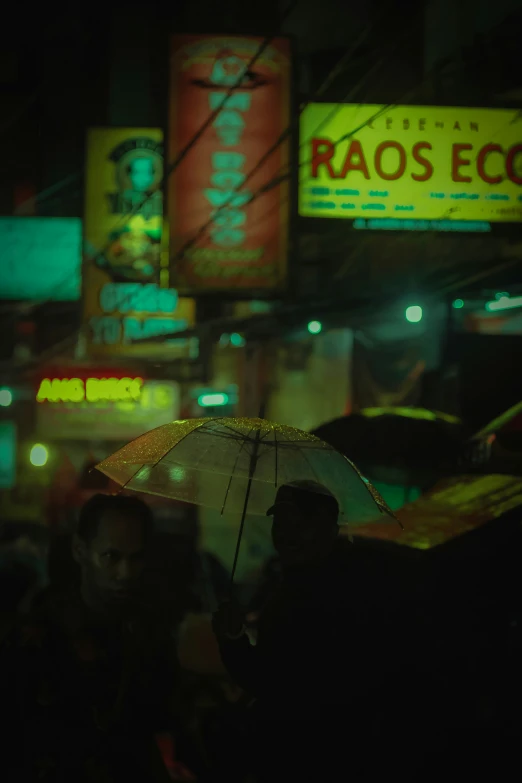 a person with an umbrella walking in the street