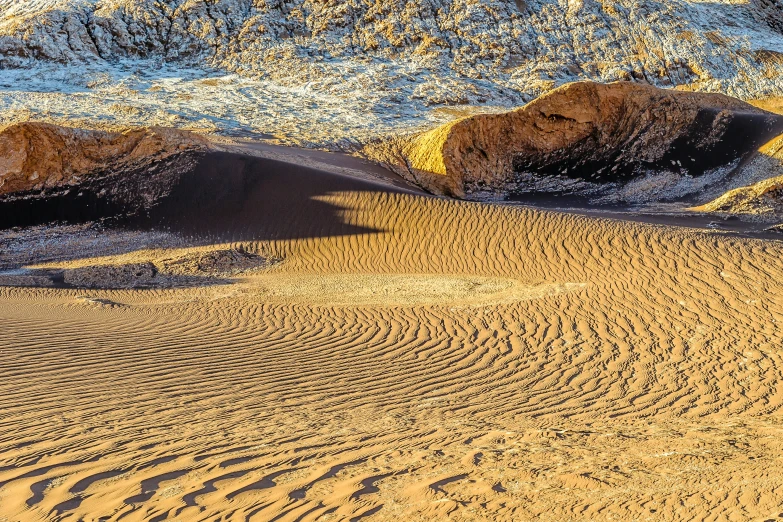 dunes on the sand in a sandy area