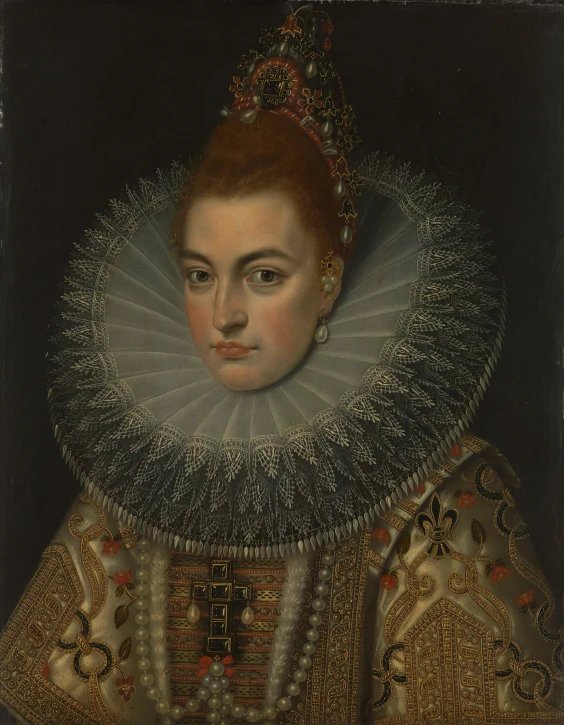 an image of a portrait of a woman with a crown on