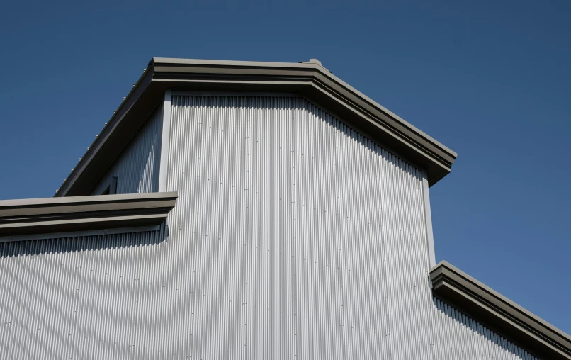 a picture of a building made of corrugated