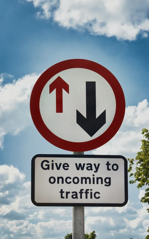 a close up of a sign with a sky background