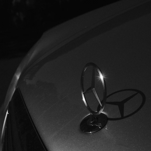 the grille of an automobile in the dark