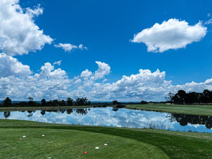 this is the view from the lawn towards a lake