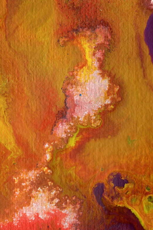 an aerial pograph of an orange colored painting